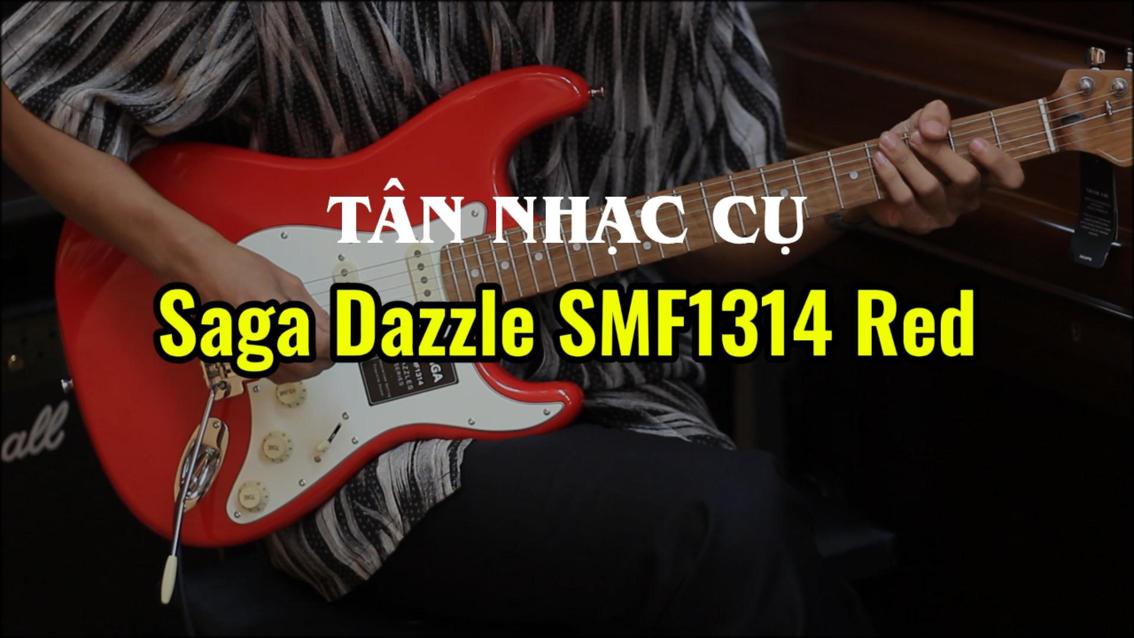 Load video: Đàn Guitar Điện Saga Dazzle SMF1314 Red