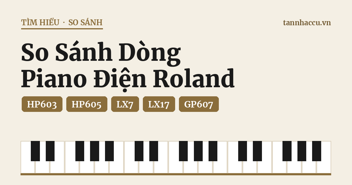 So Sánh Piano Roland HP603, HP605, LX7, LX17 & GP607