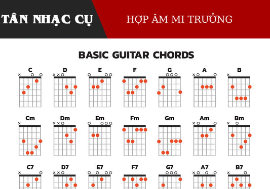 Cách Bâm Hợp Âm Mi Trưởng – E Trên Đàn Guitar