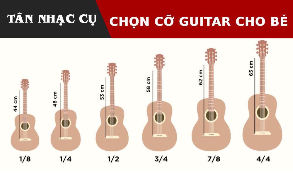 Phân Loại Kích Cỡ Đàn Guitar Cho Trẻ Em Theo Độ Tuổi