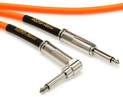 Dây Cáp Ernie Ball 18FT Braided Straight to Angle Instrument, Neon Orange