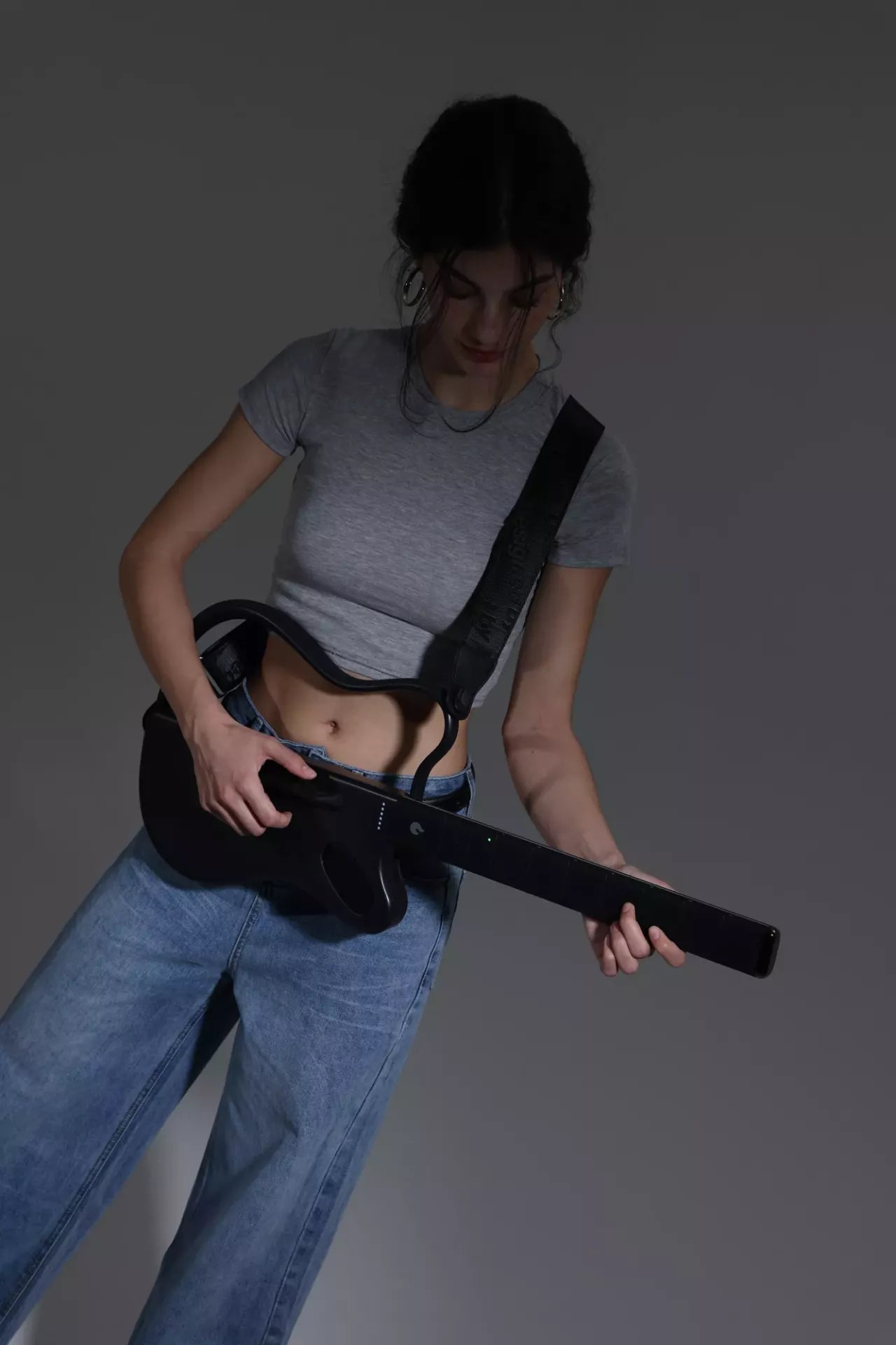 Đàn Guitar Silent Lava Genie Stringless Smart Guitar, Black