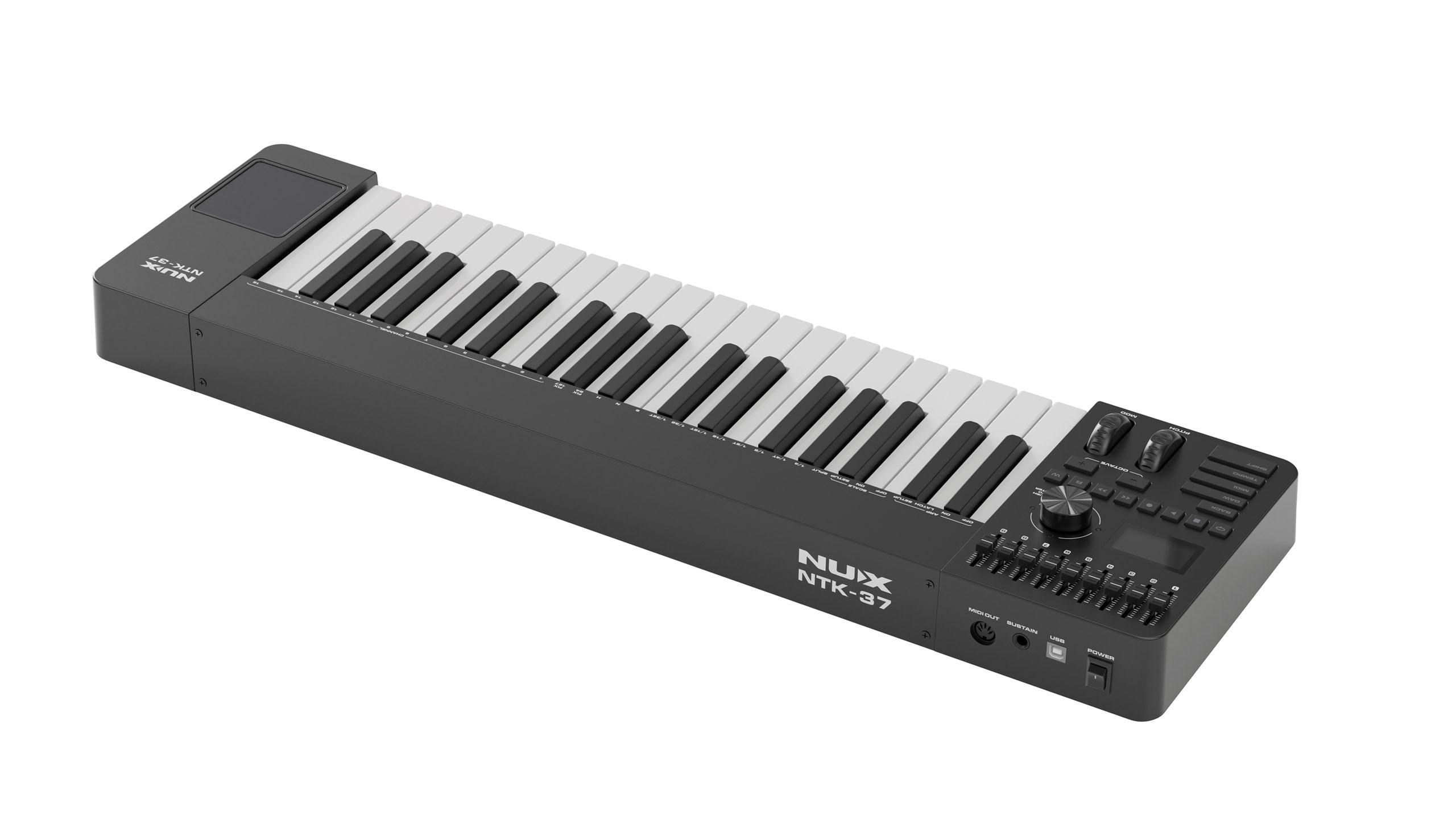 MIDI Keyboard Controller Nux NTK37, Black