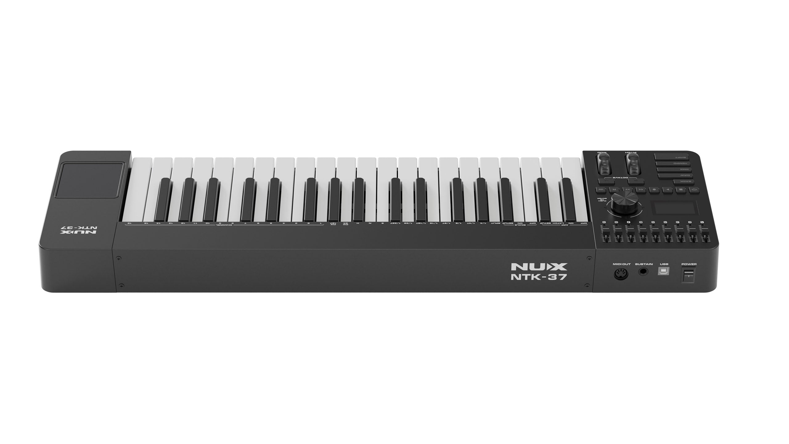 MIDI Keyboard Controller Nux NTK37, Black