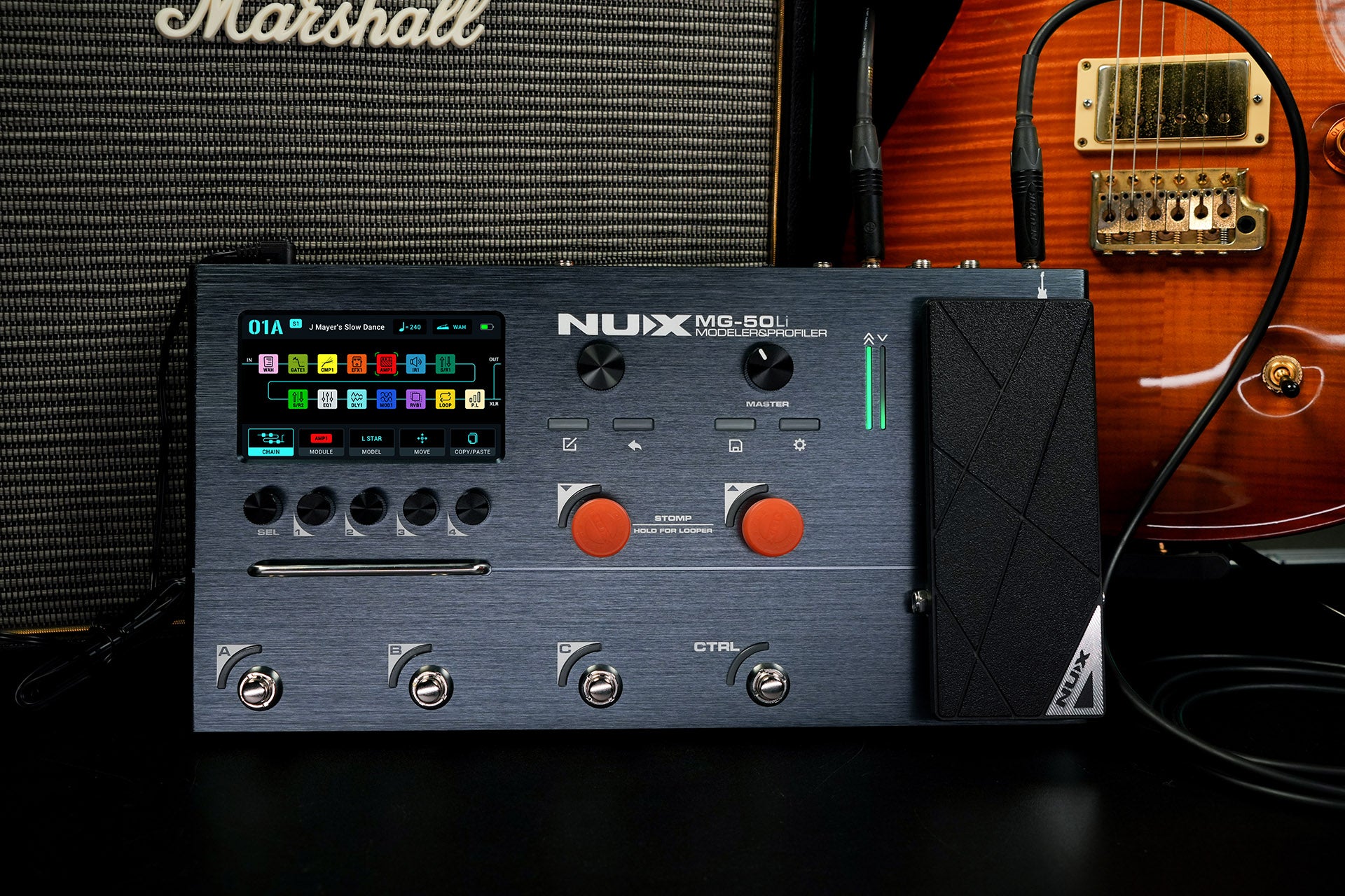 Pedal Guitar Multi Effects Nux MG50Li