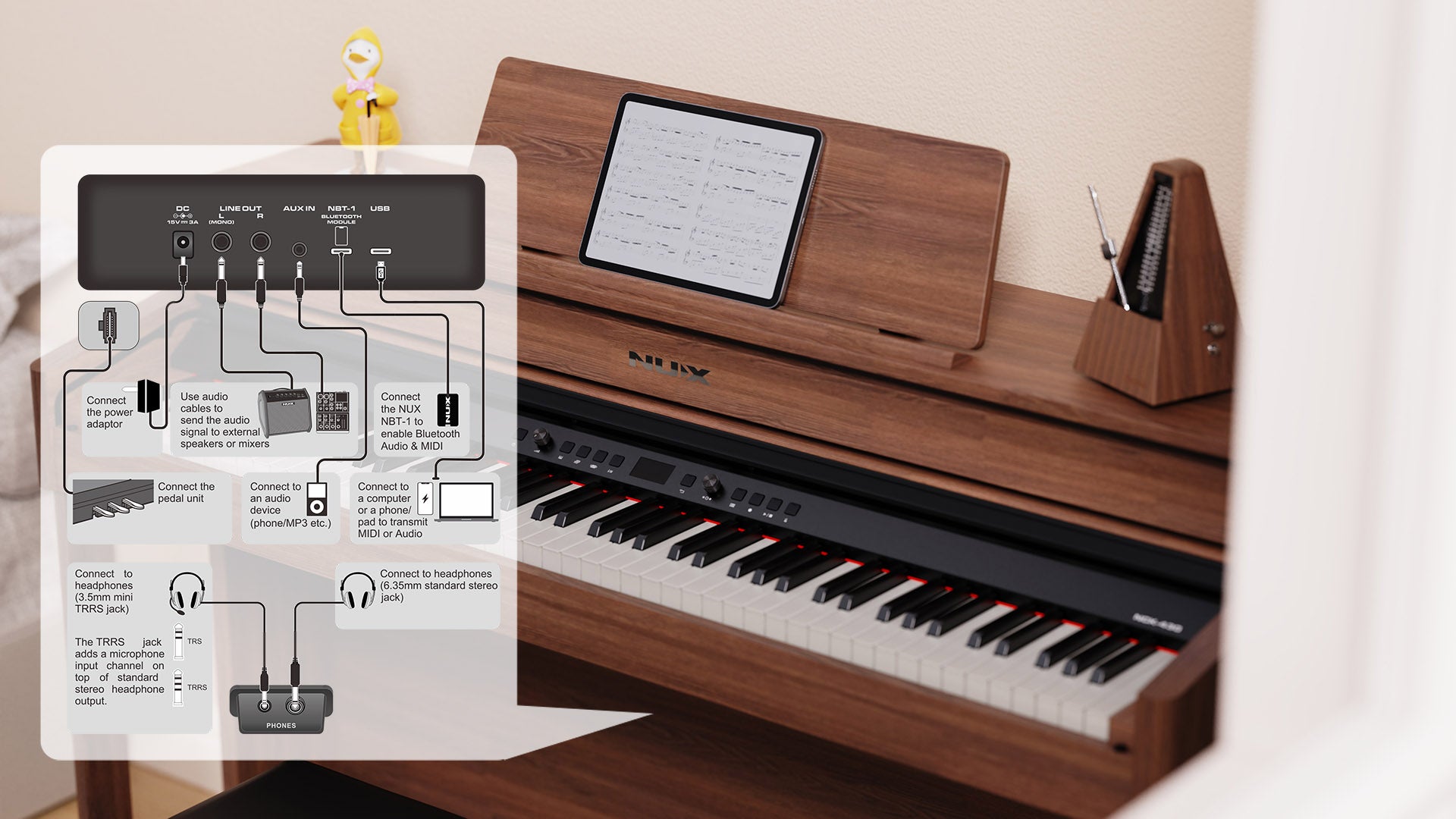 Đàn Piano Điện Nux NCK430