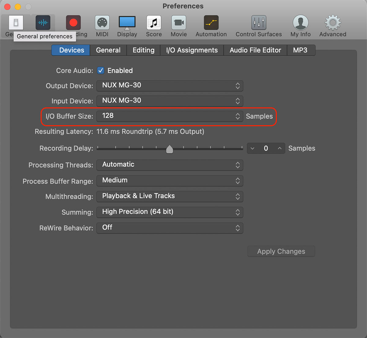 Pedal Guitar Nux MG30