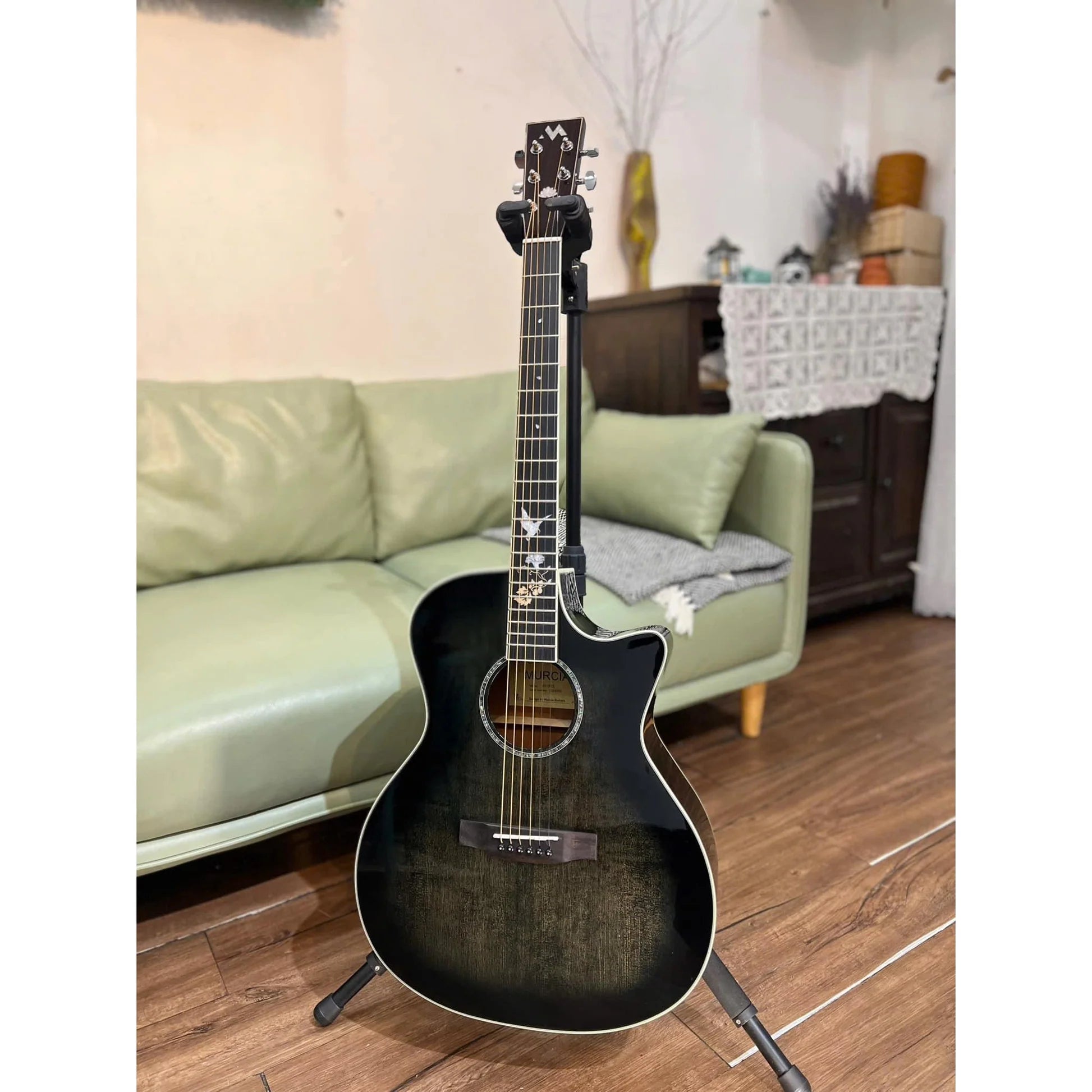 Đàn guitar acoustic điện Murcia AS20CE – mặt trước toàn thân