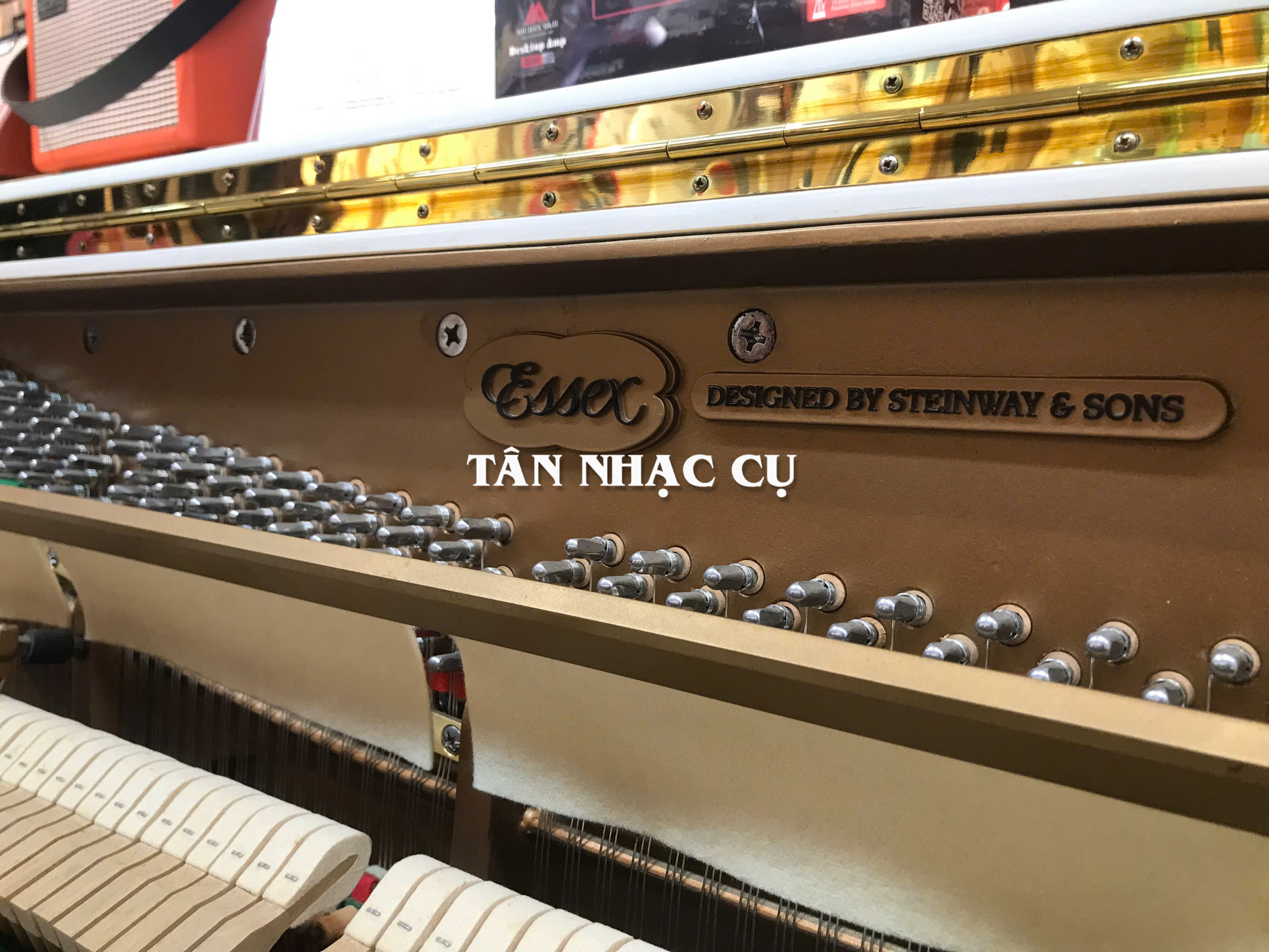 Đàn Piano Cơ Upright Essex EUP123E, Polish White