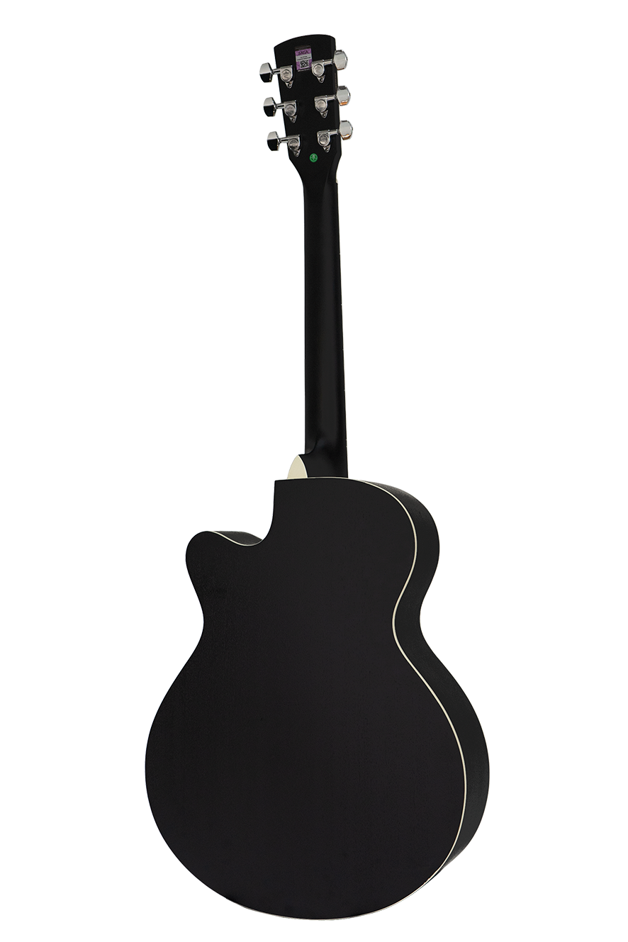 Đàn Guitar Acoustic Saga SA700C, Black w/Bag