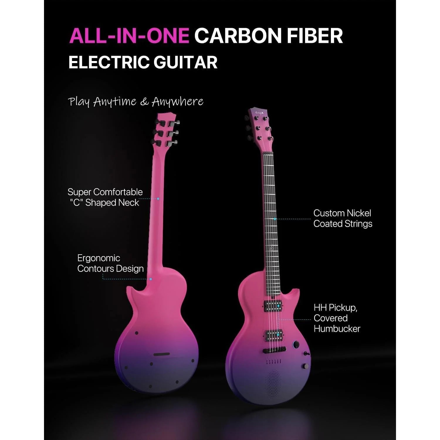 Đàn Guitar Điện Enya Nova Go Sonic, Cosmic Purple
