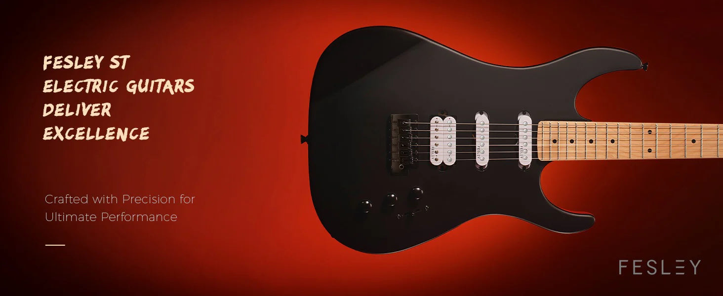 Đàn Guitar Điện Fesley FST350M HSS Electric Guitar, Maple Fingerboard
