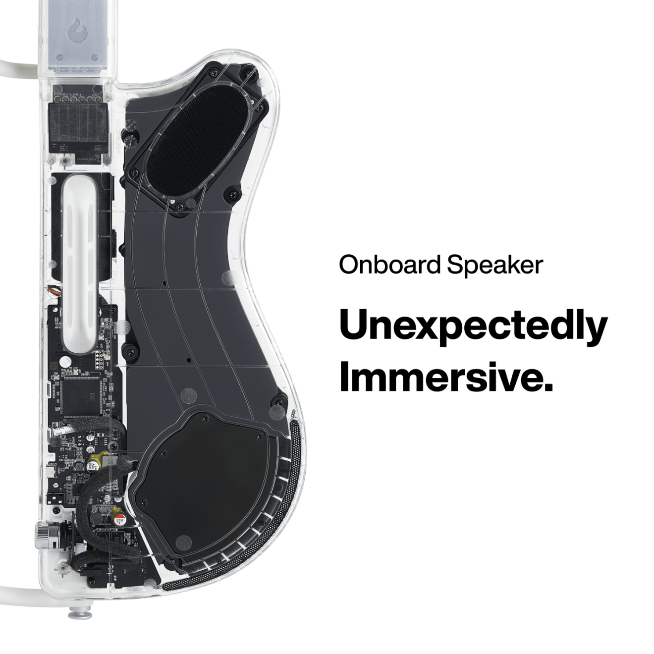 Đàn Guitar Silent Lava Genie Stringless Smart Guitar, White