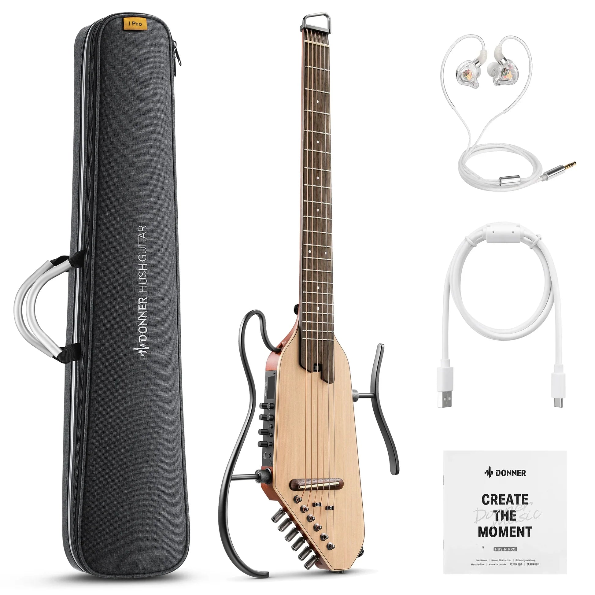 Đàn Guitar Silent Acoustic Donner HUSH I Pro Mahogany