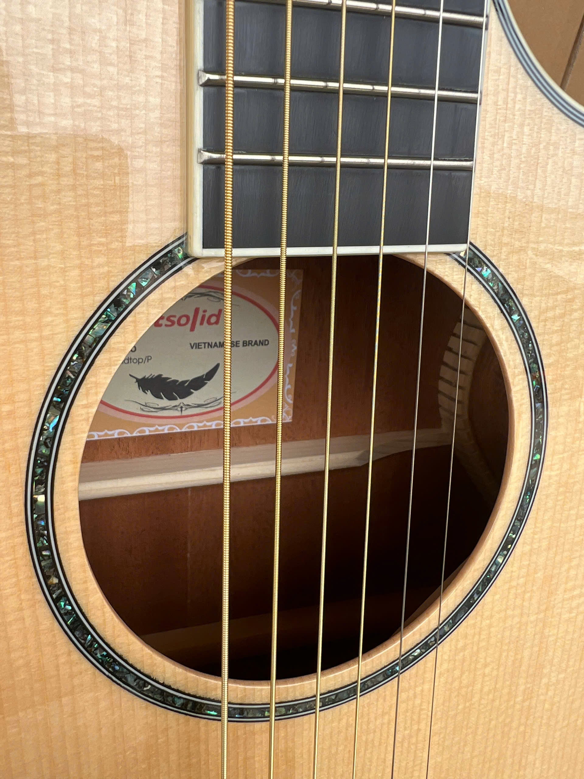 Đàn Guitar Acoustic Asolid 54CD/P Solid Top, Natural