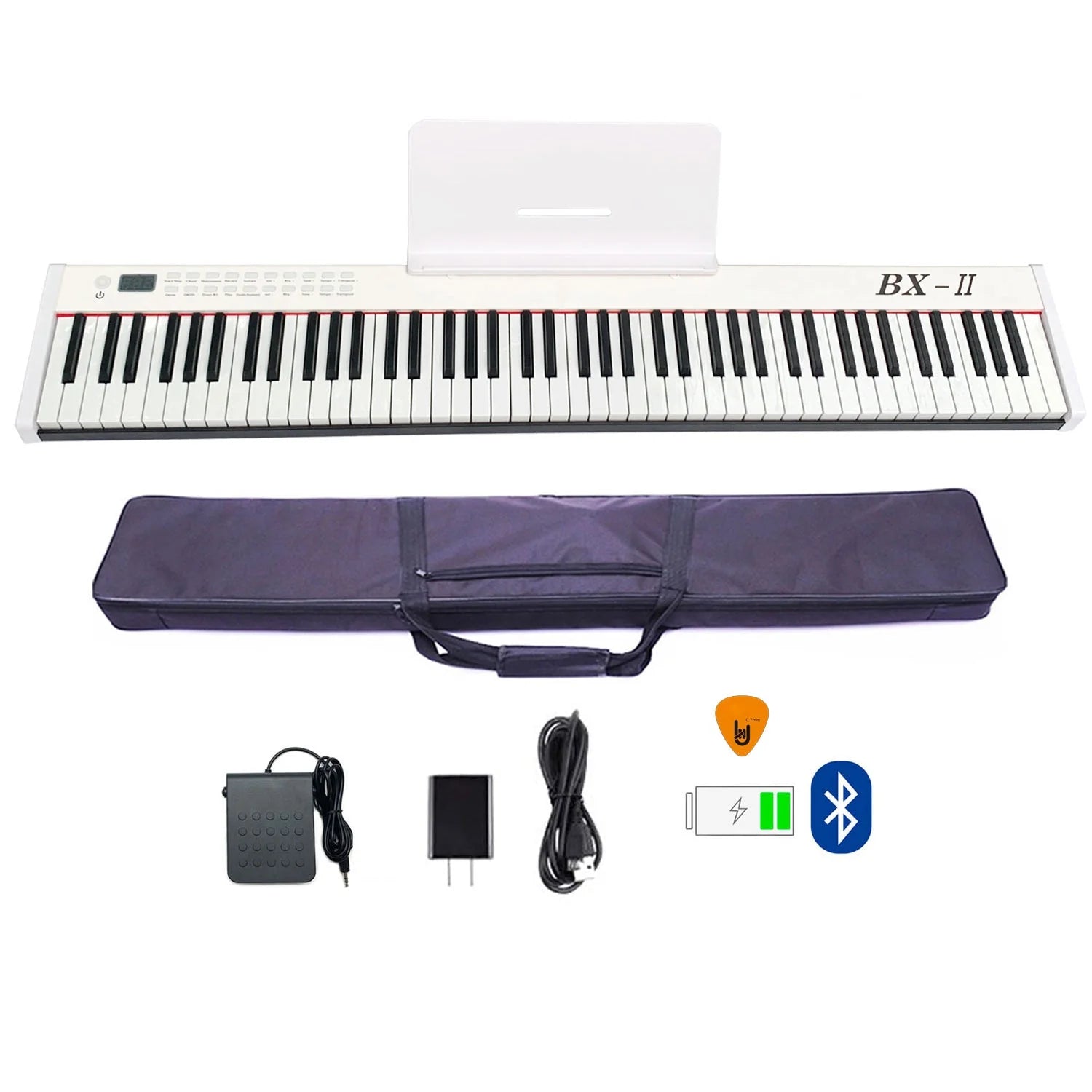 Đàn Piano Điện Bora BXII, White