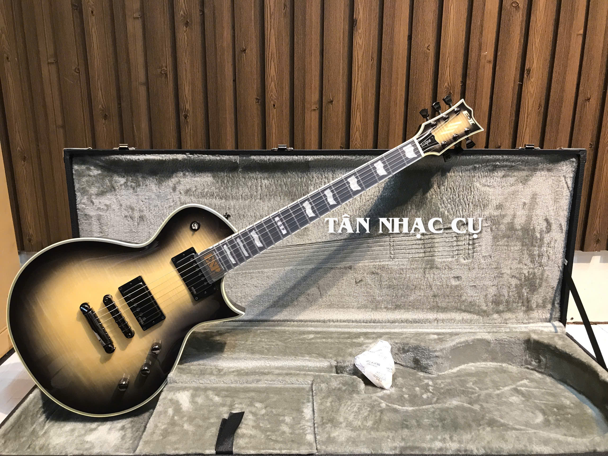 Đàn Guitar Điện ESP E-II ECLIPSE Full Thickness, Black Natural Burst