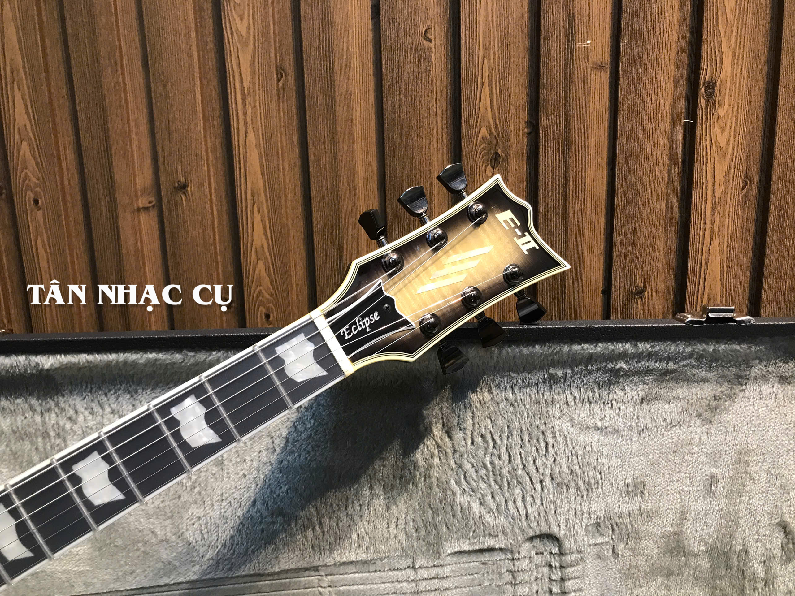 Đàn Guitar Điện ESP E-II ECLIPSE Full Thickness, Black Natural Burst