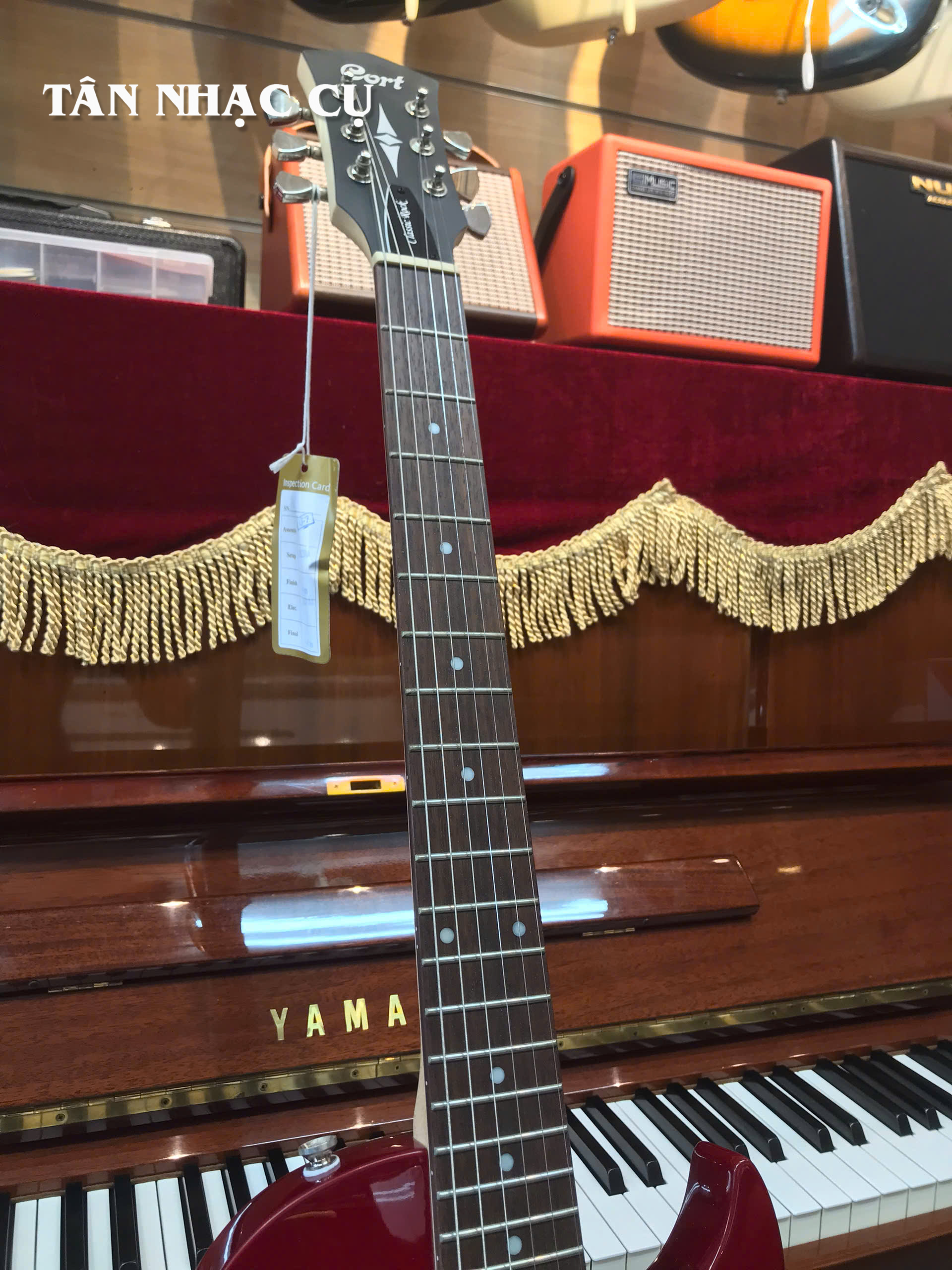 Đàn Guitar Điện Cort CR100 HH Electric Guitar, Cherry Red Sunburst