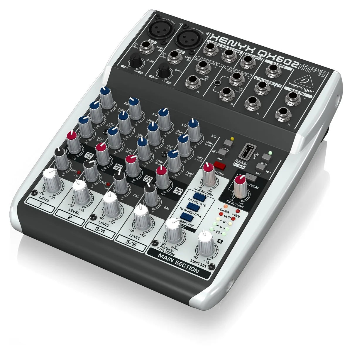 Mixer Behringer Xenyx QX602MP3 With USB MP3 Playback
