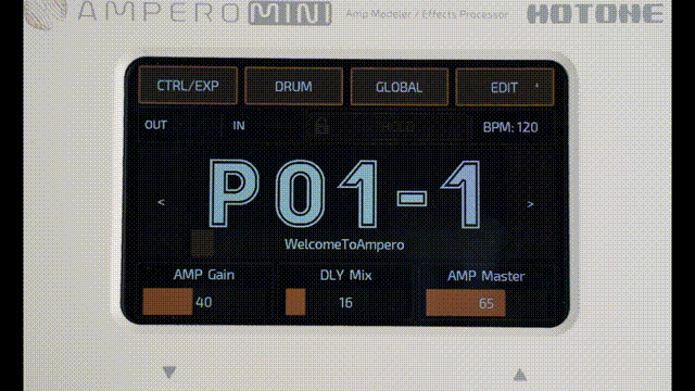 Pedal Guitar Hotone Ampero Mini MP50, Vanilla