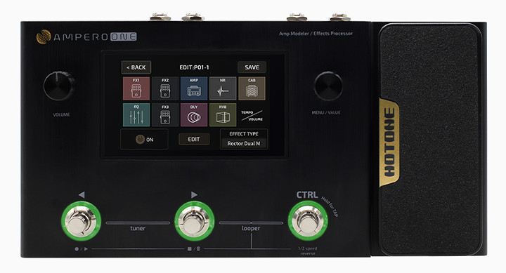 Pedal Guitar Hotone Ampero One MP80 Amp Modeler and Effects Processor