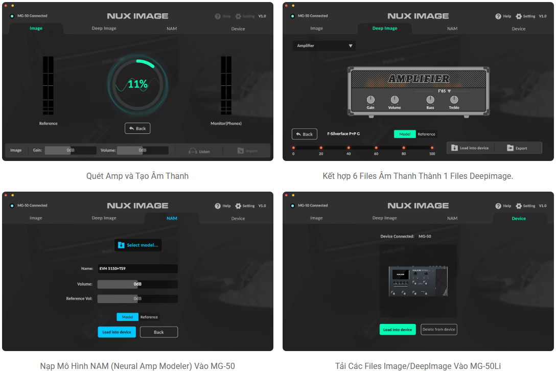 Pedal Guitar Multi Effects Nux MG50Li