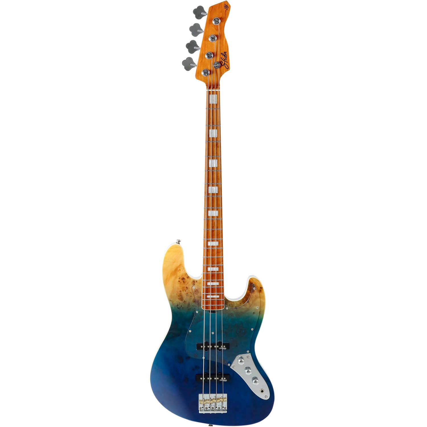 Đàn Guitar Bass Sqoe SJB800 SS Electric Guitar, Canadian Roasted Maple Fingerboard, Caribbean Fade Surf