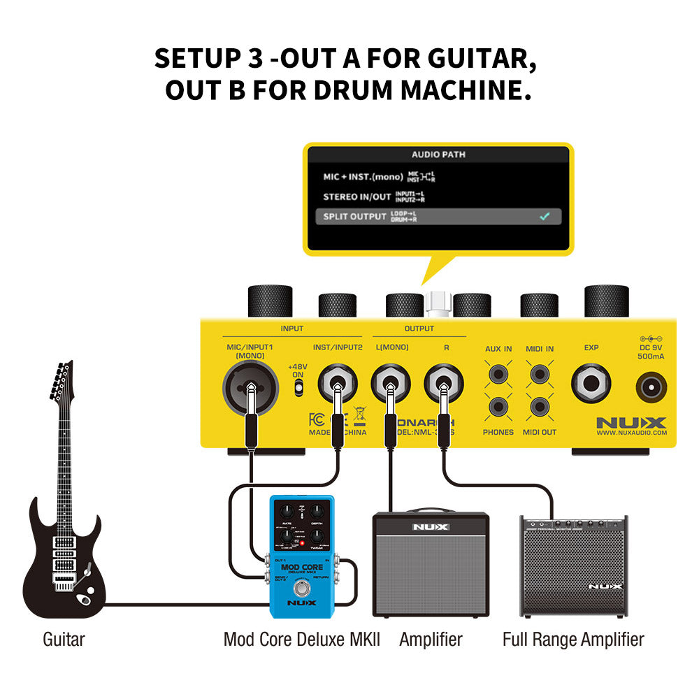 Pedal Guitar Nux Dual Loop Stereo