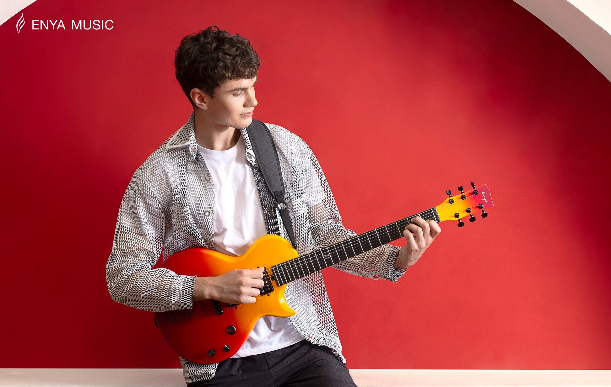 Đàn Guitar Điện Enya Nova Go Sonic, Volcano Red