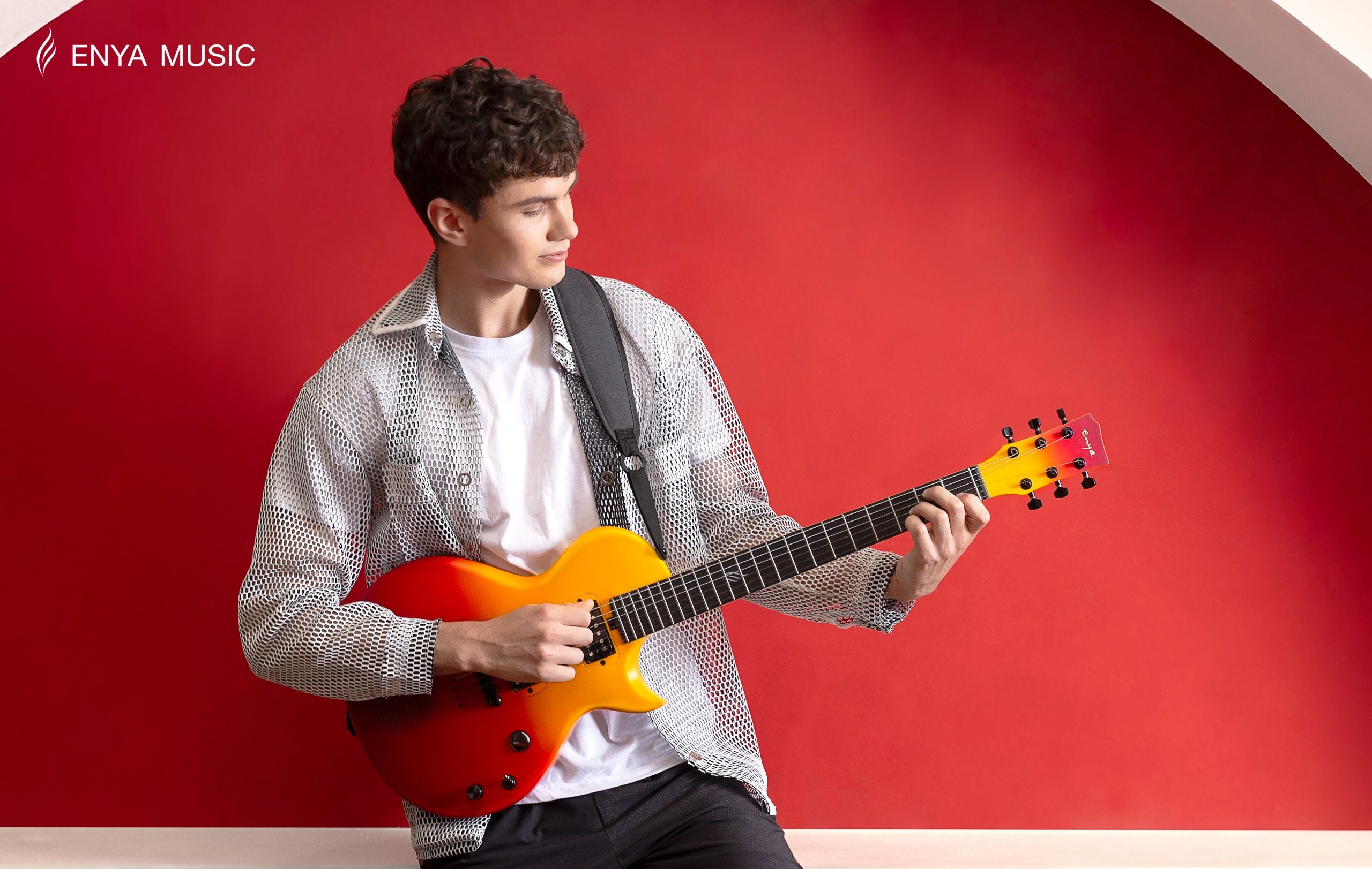 Đàn Guitar Điện Enya Nova Go Sonic, Volcano Red