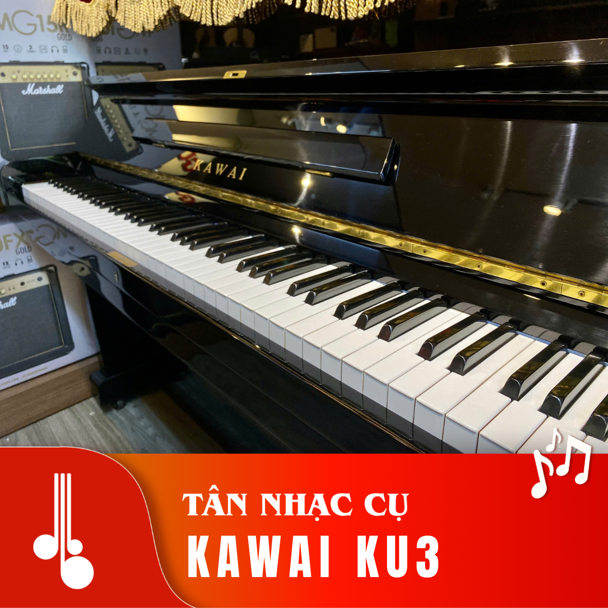 Đàn Piano Cơ Upright Kawai KU3 - Qua Sử Dụng