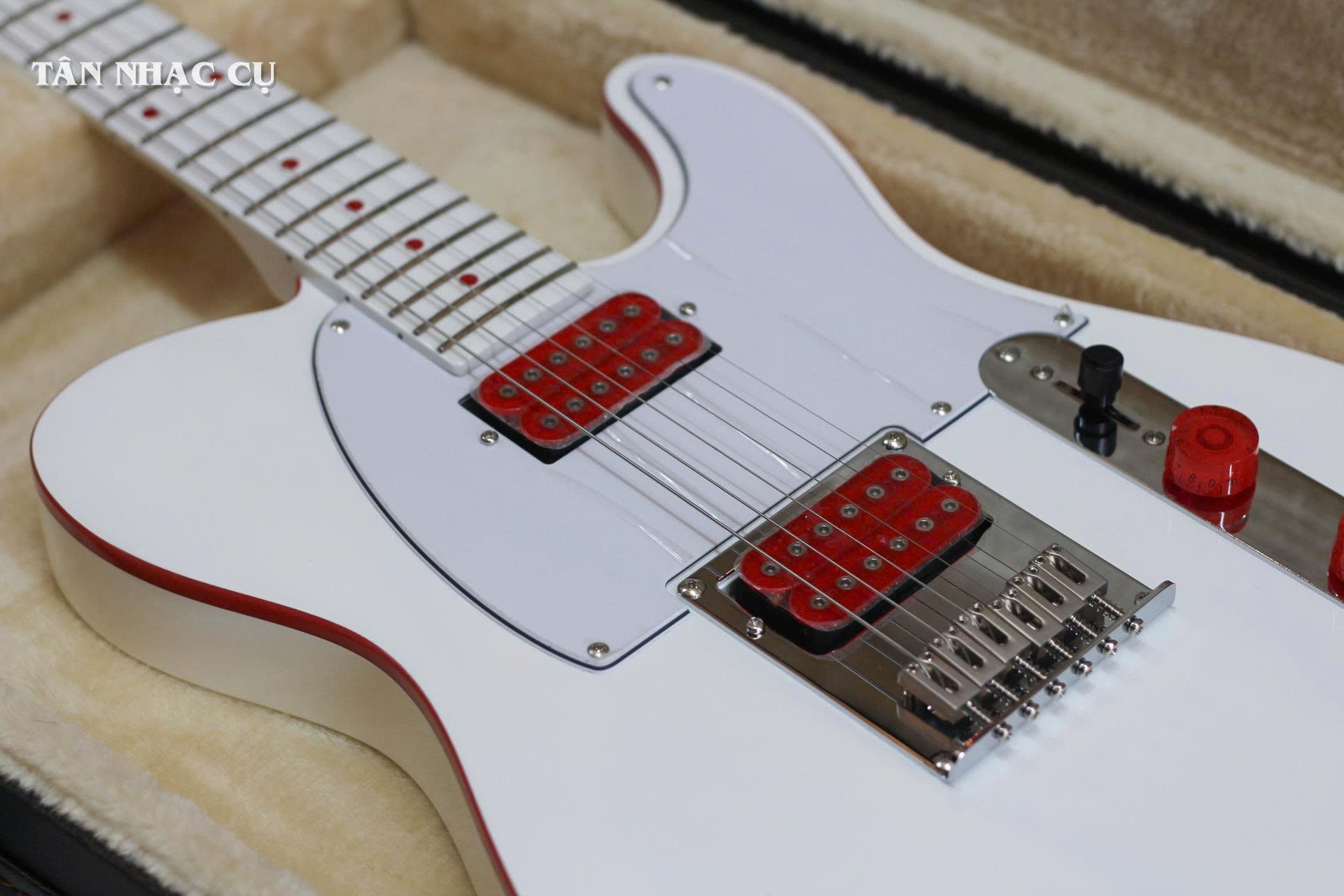 Đàn Guitar Điện Sqoe Custom Limited Edition SETL1008 HH Electric Guitar w/Case, Canadian Maple Fingerboard, Red Devil