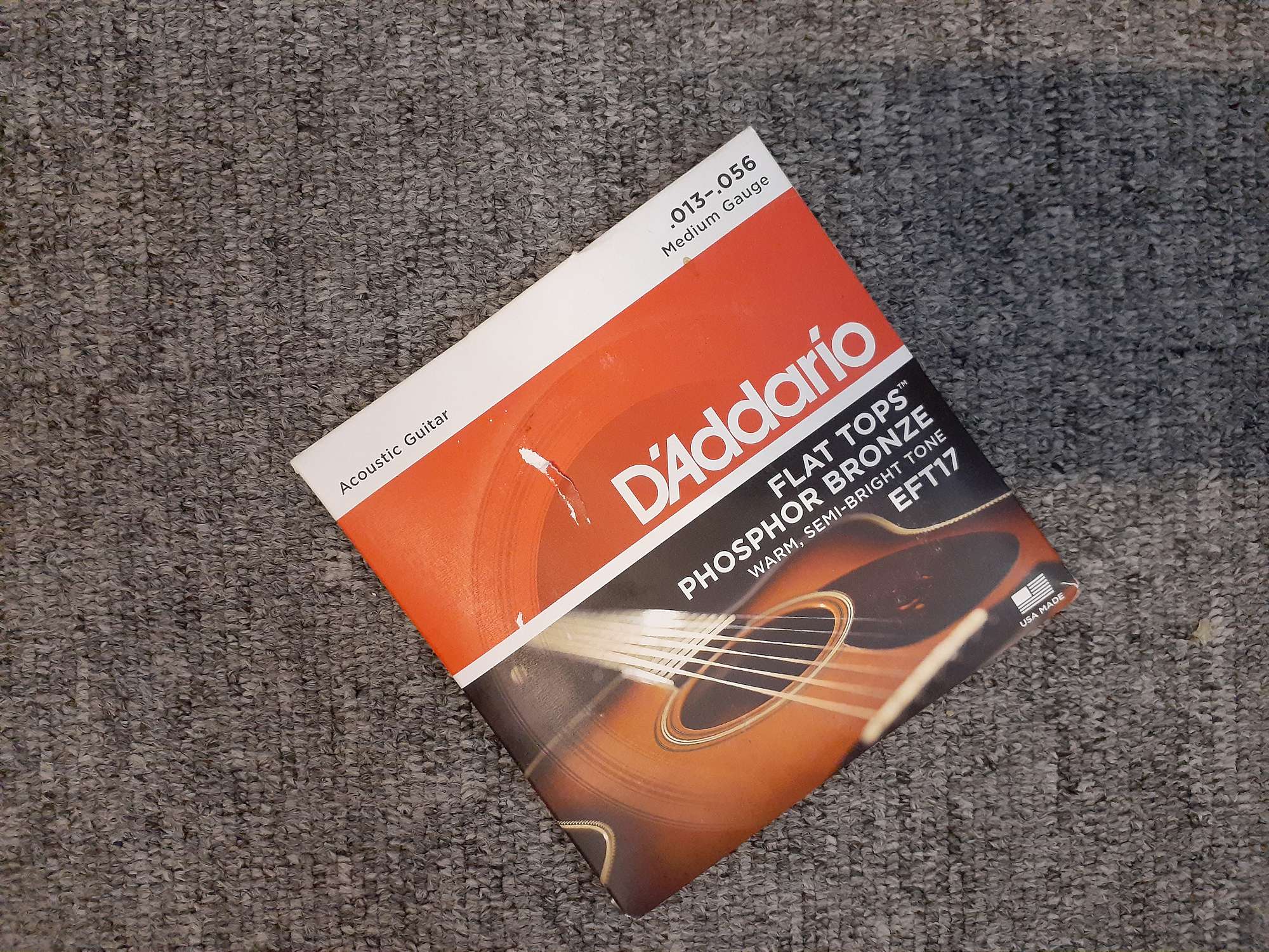 Dây Đàn Guitar Acoustic D'Addario EFT17 (Flat Tops Phosphor Bronze, 13-56 Medium)