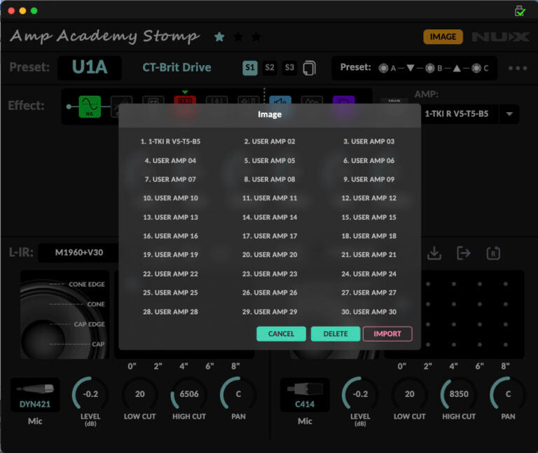 Pedal Guitar Nux Amp Academy Stomp