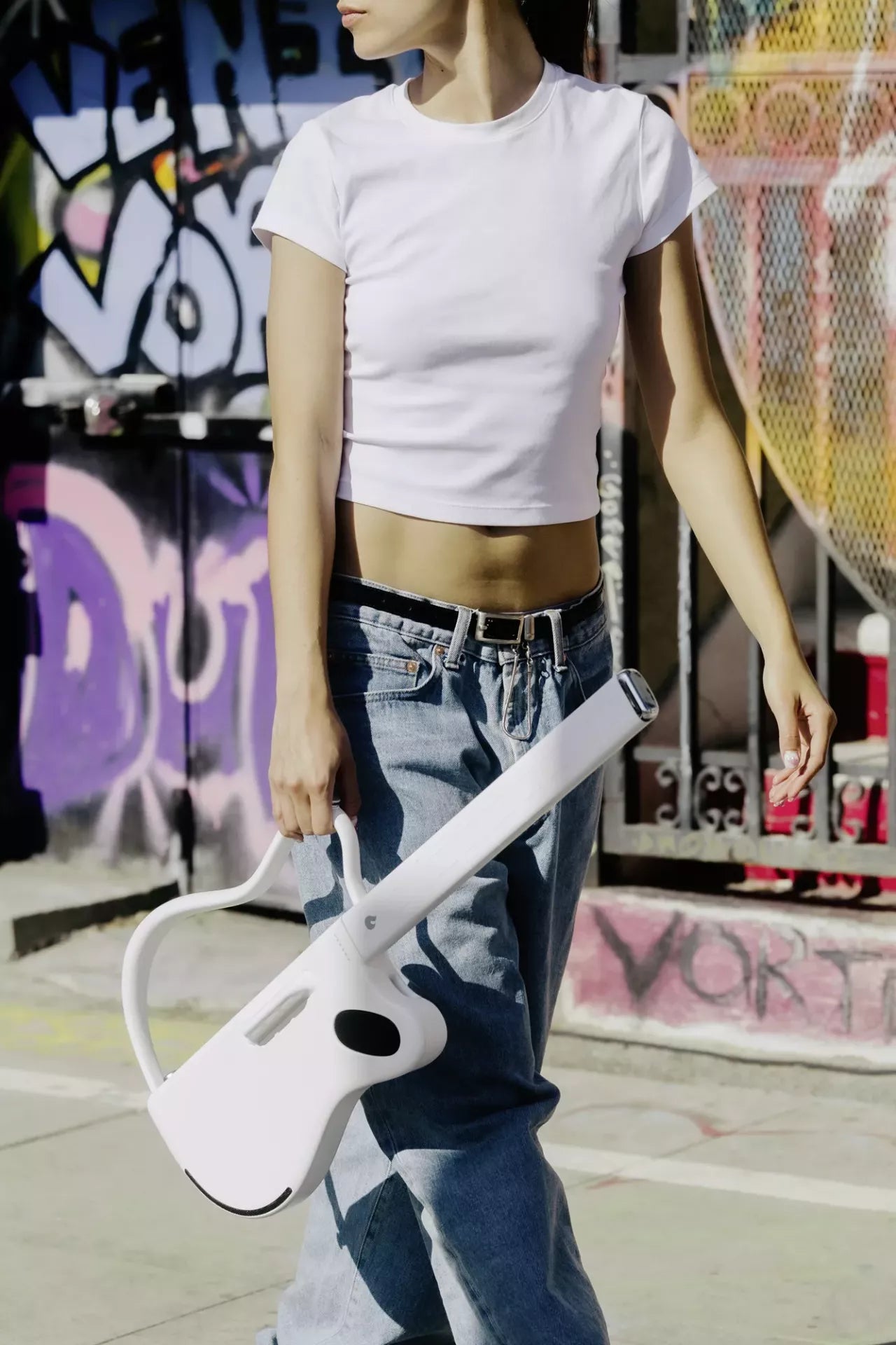 Đàn Guitar Silent Lava Genie Stringless Smart Guitar, White