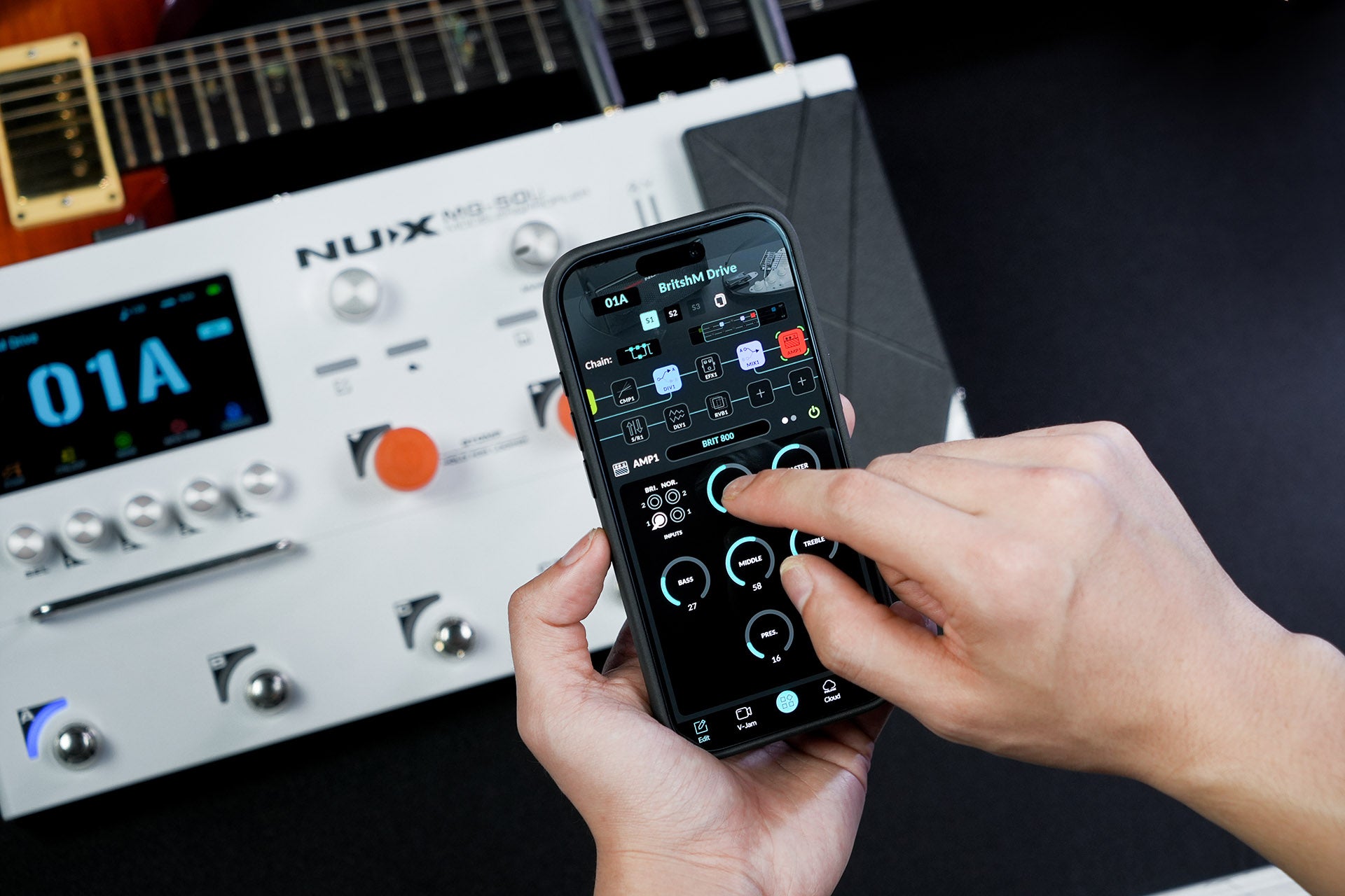 Pedal Guitar Multi Effects Nux MG50Li