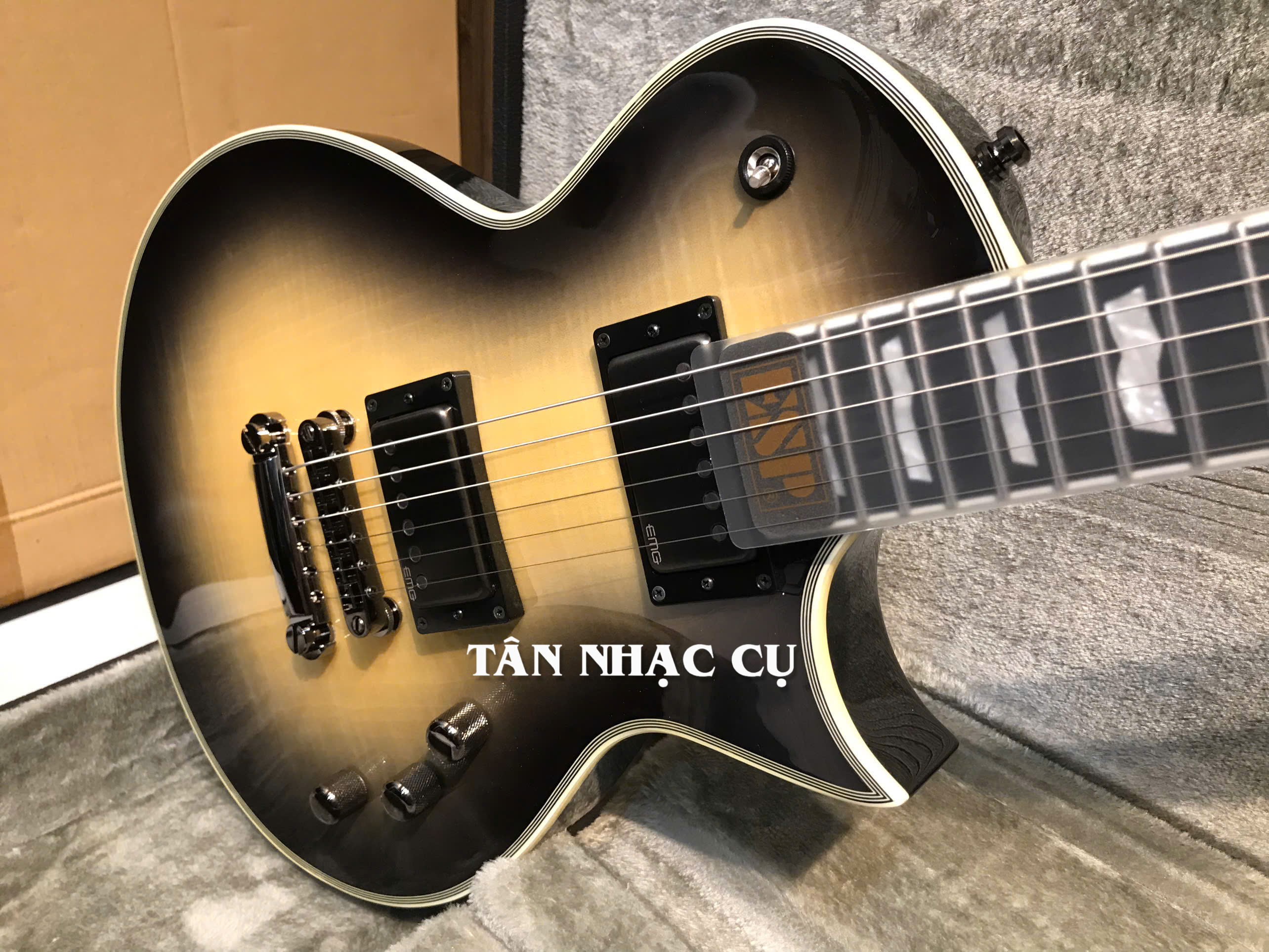 Đàn Guitar Điện ESP E-II ECLIPSE Full Thickness, Black Natural Burst