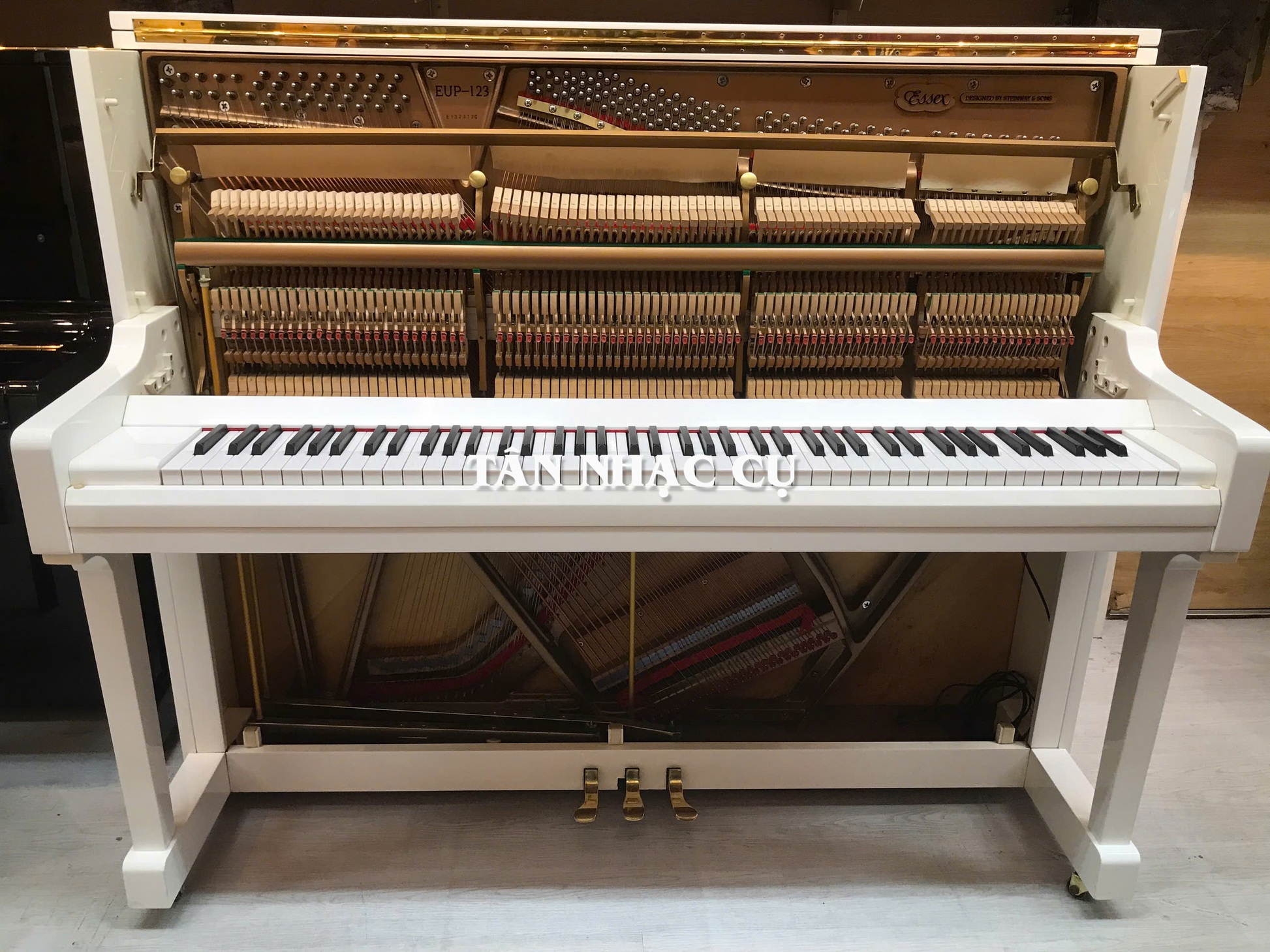 Đàn Piano Cơ Upright Essex EUP123E, Polish White