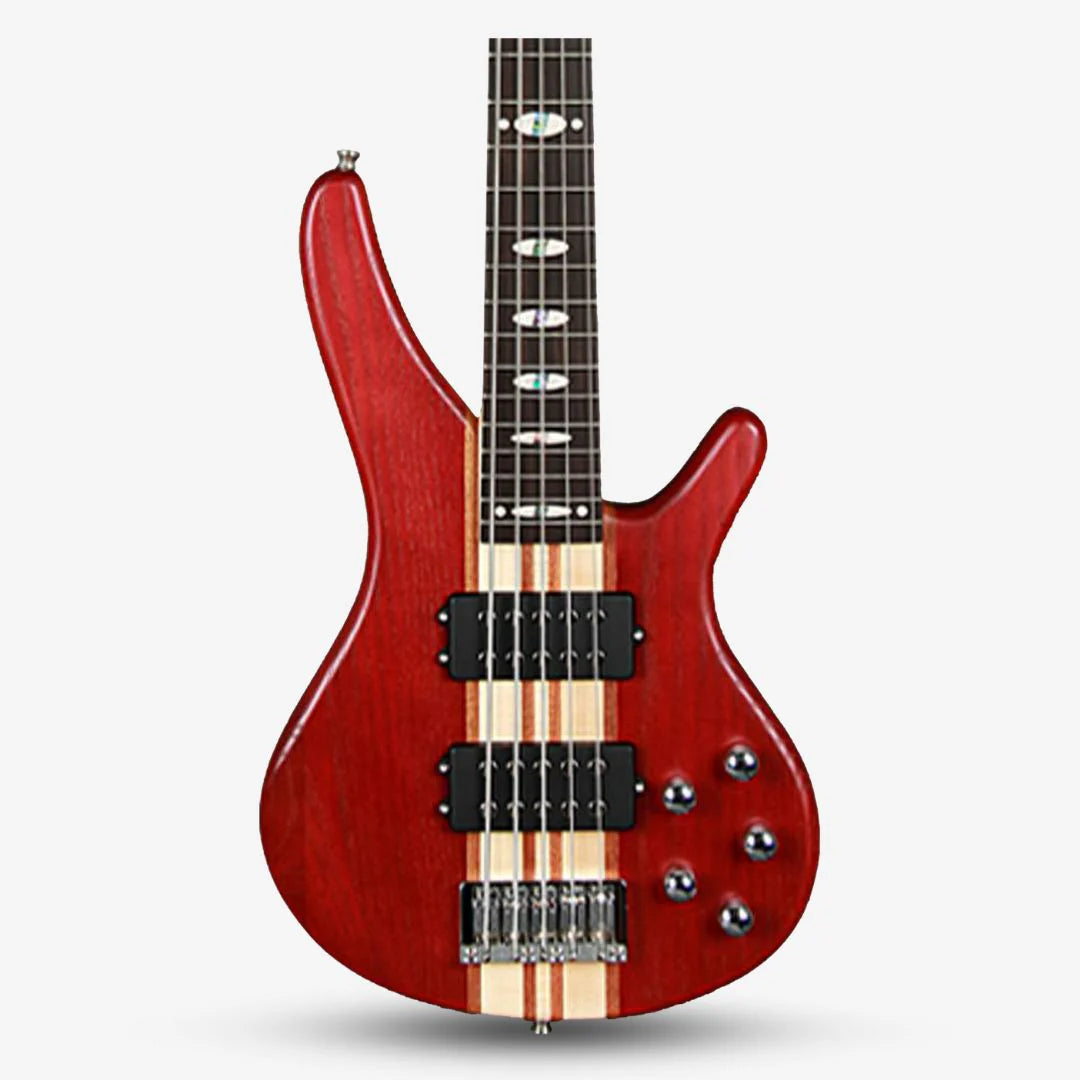 Đàn Guitar Bass Sqoe LT5BS 5 Strings HH Electric Guitar, Rosewood Fingerboard, Red