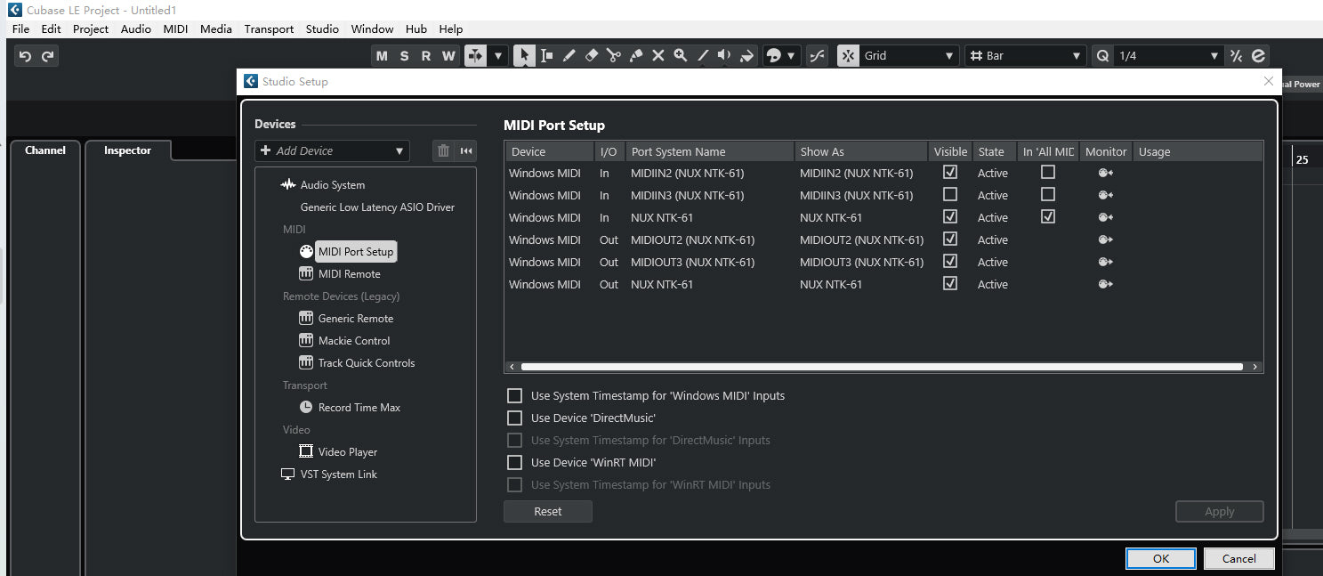 MIDI Keyboard Controller Nux NTK37, Black