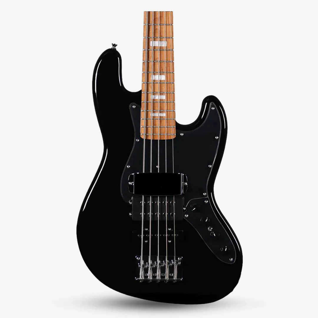 Đàn Guitar Bass Sqoe SJB800 SS Electric Guitar, Canadian Roasted Maple Fingerboard, Transparent Black