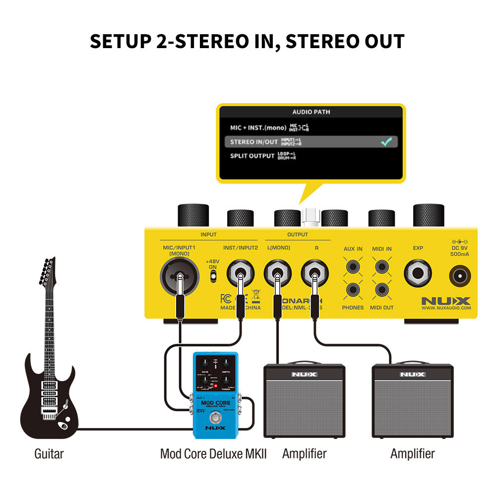 Pedal Guitar Nux Dual Loop Stereo