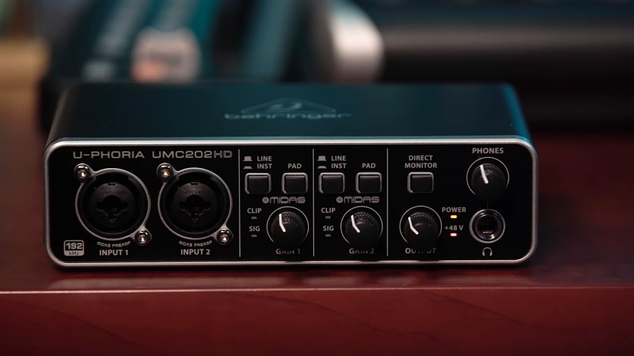 Audio Interface Behringer U PHORIA UMC202HD