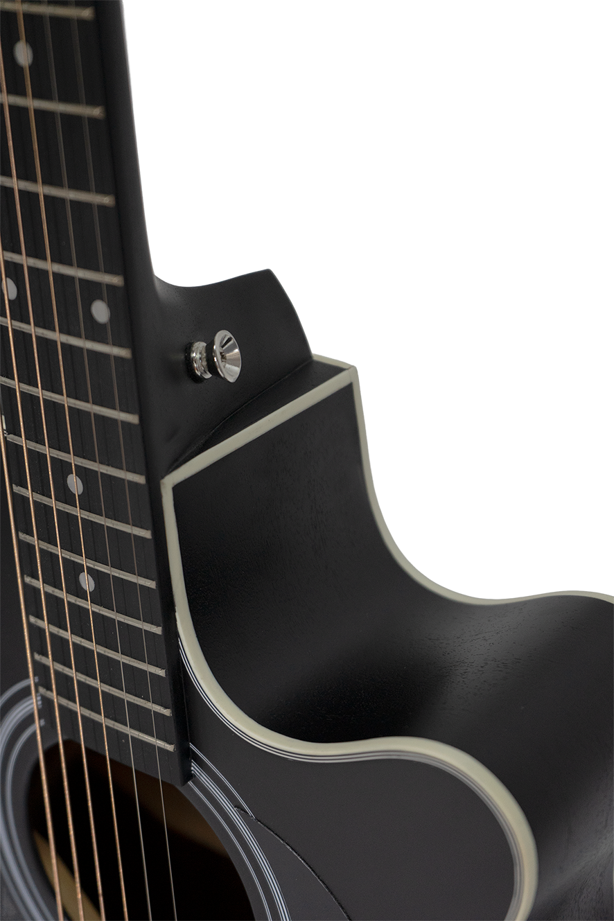 Đàn Guitar Acoustic Saga SA700C, Black w/Bag