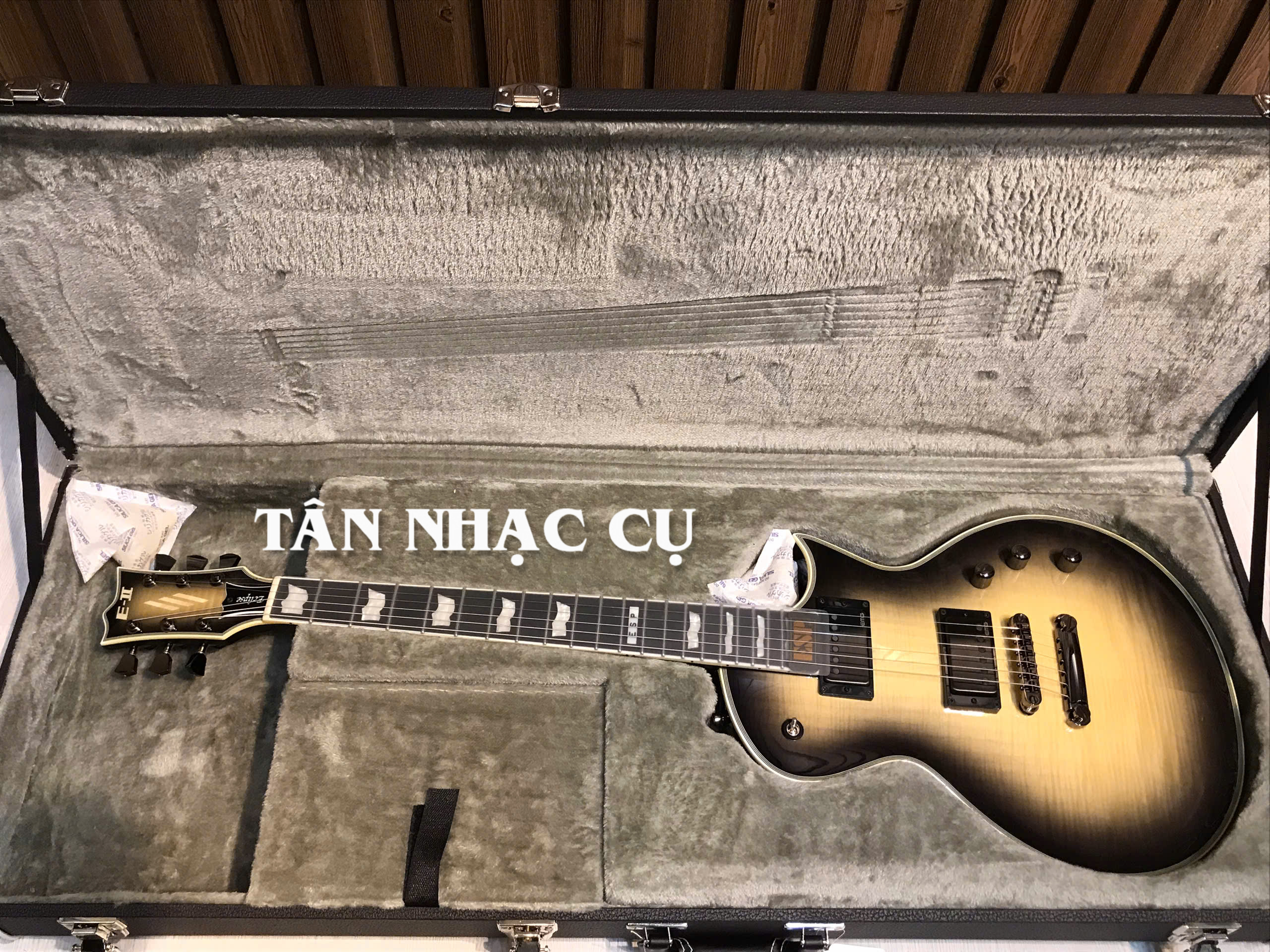 Đàn Guitar Điện ESP E-II ECLIPSE Full Thickness, Black Natural Burst