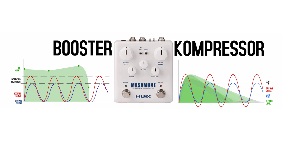 Pedal Guitar Nux Masamune NBK5, Booster & Kompressor