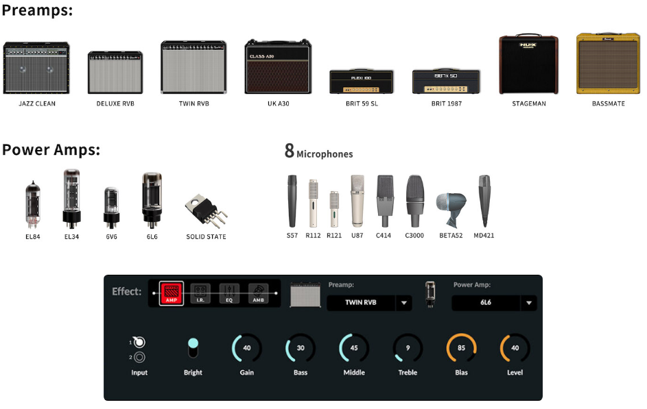 Pedal Guitar Nux Solid Studio MKII