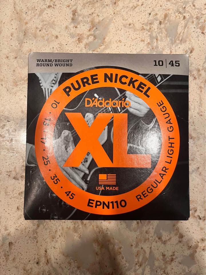 Dây Guitar Điện D'Addario EPN110 10-45 Pure Nickel Vintage