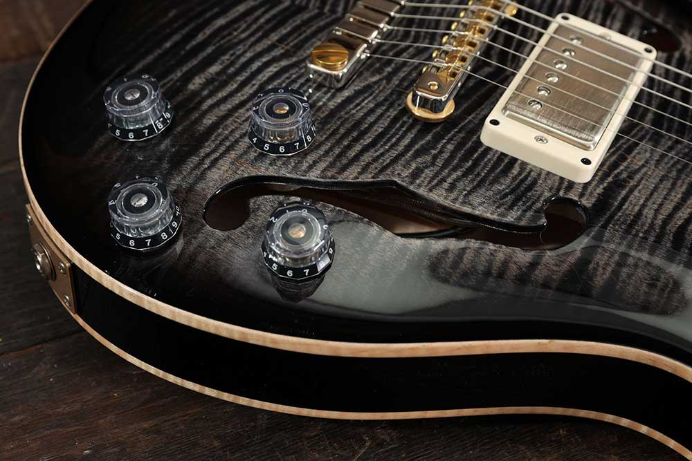 Đàn Guitar Điện PRS McCarty 594 Hollowbody II 10 Top/Back Guitar, Custom Color, Amber Wraparound Smokeburst